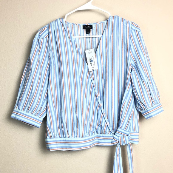 a.n.a Blouse 3/4 Side tie new Size XL - Picture 2 of 10